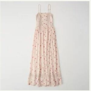 🌹 ABERCROMBIE & FITCH Lace-Pieced Cotton Maxi Dress 🌹